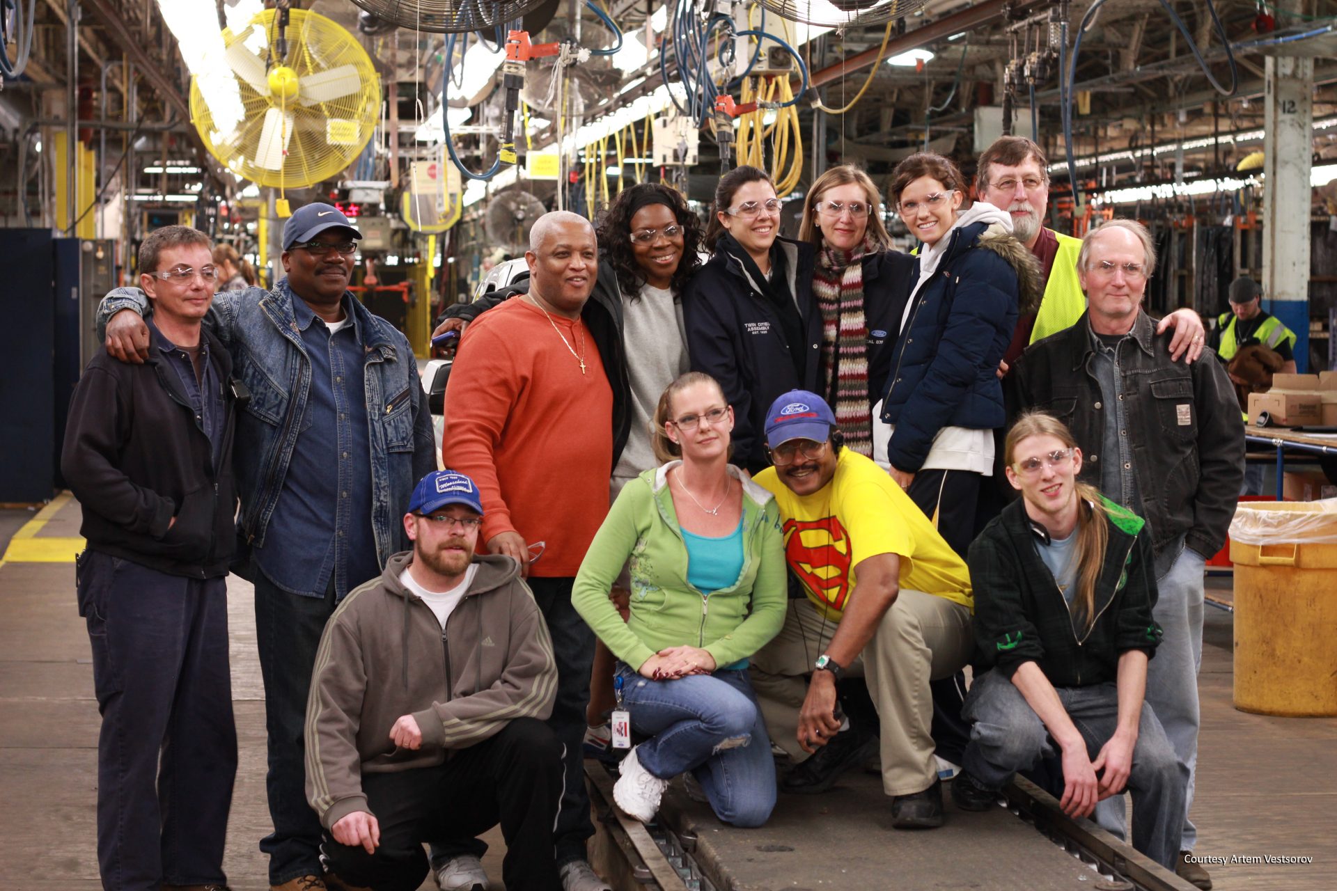 Workers gathered for group photos during the final days of the Twin Cities Assembly Plant’s operation in December, 2011. Courtesy Artem Vestsorov